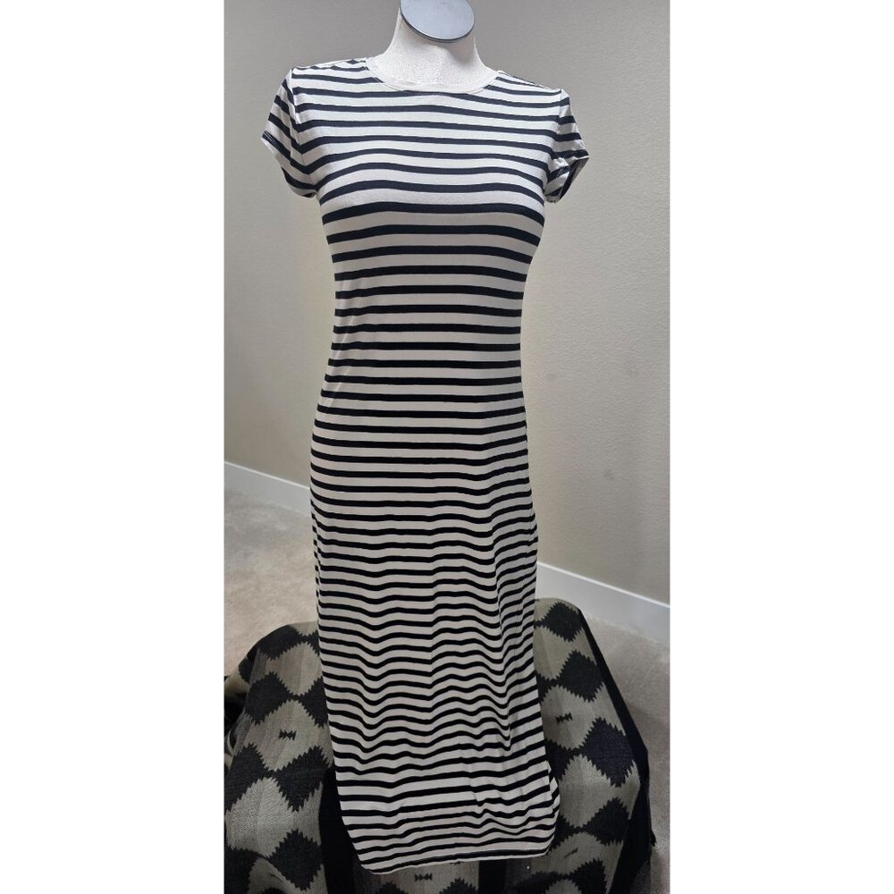 a new day Black and White Striped Maxi Dress